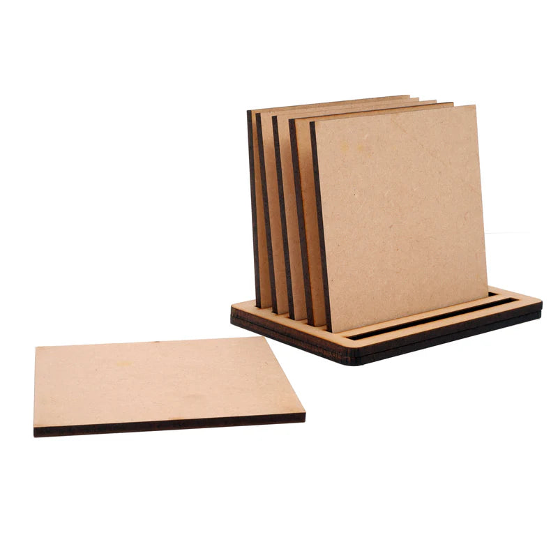 MDF Square Tea Coaster(6Pcs)