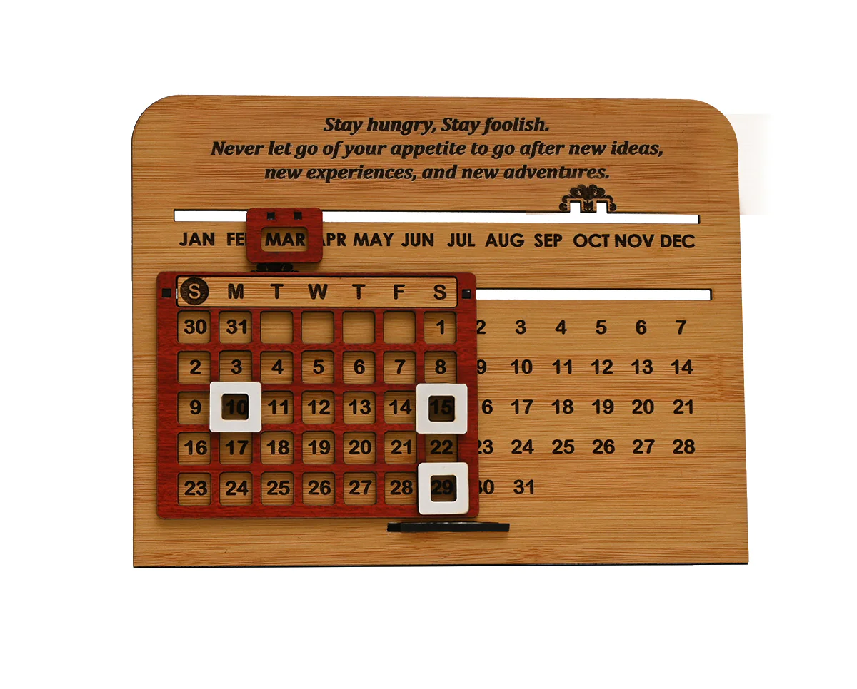 Motivational Quote Desk Table Calendar - Slide Calendar | Desk Calendar | Corporate Gift