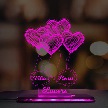 4 Heart - Love 3D Illusion Lamp