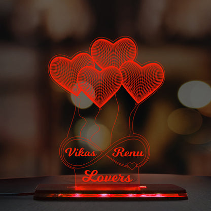 4 Heart - Love 3D Illusion Lamp