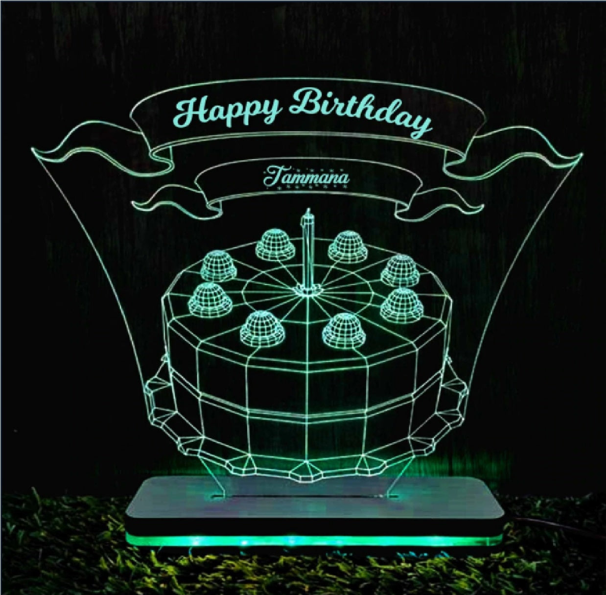 BIrthday Cake - 3D Illusion Lamp