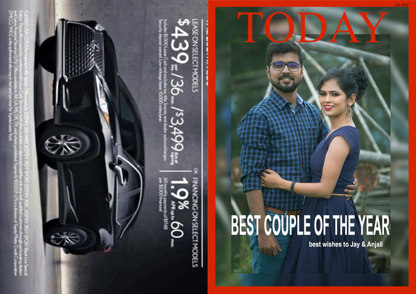 Best Couple Personalised Magazine Cover | PC03