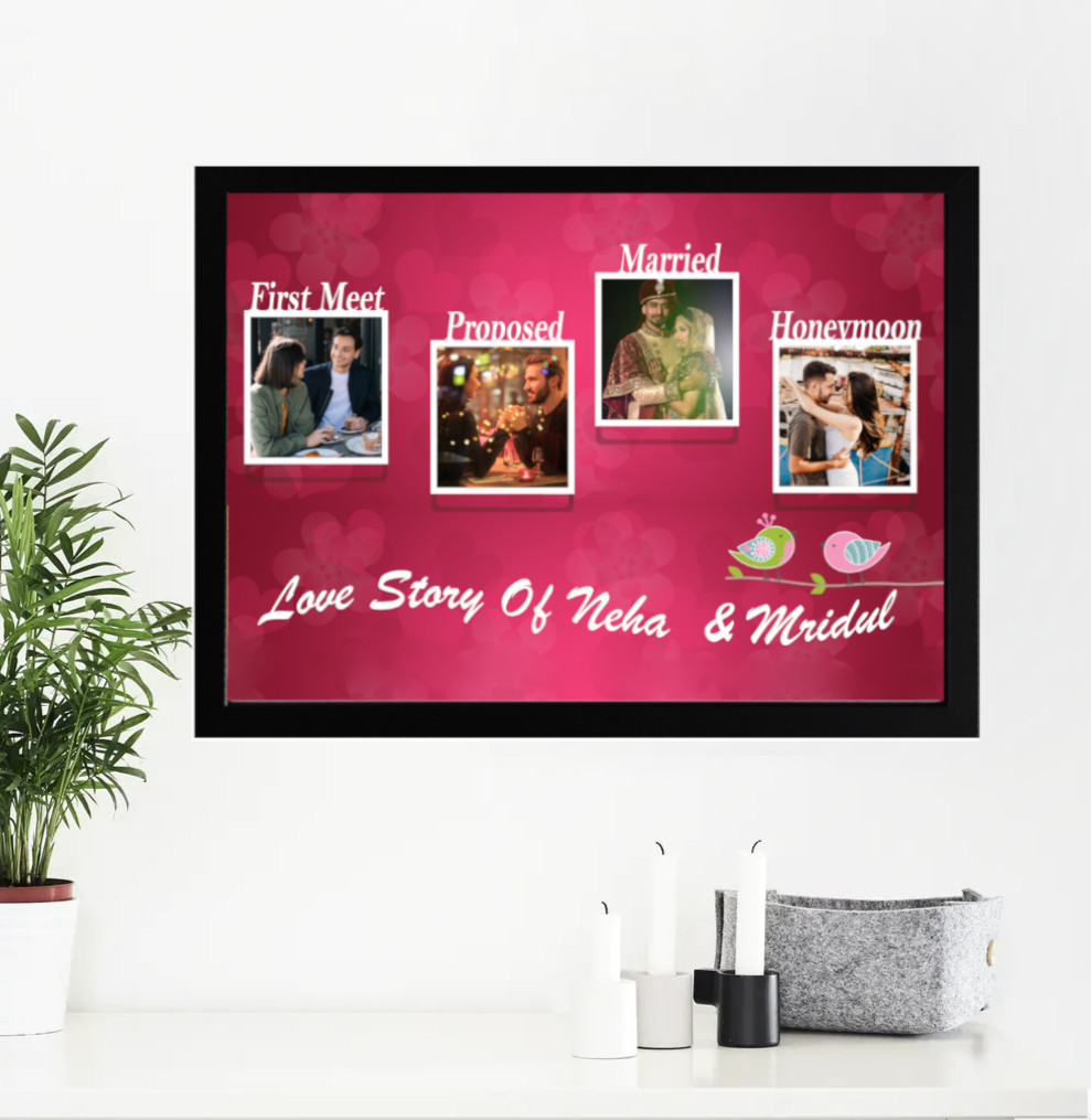 Personalised Love Story Frame