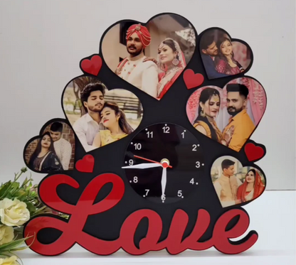 Designer Clock  | 6 Photo Love Clock