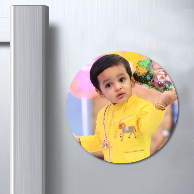 Circle Shape Fridge Magnet | Save Memories