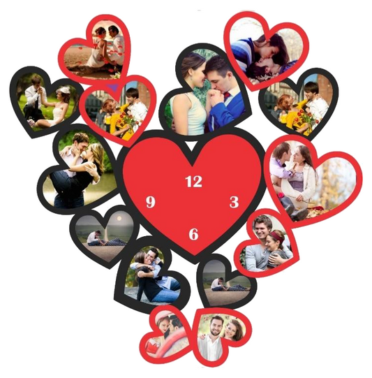 Personalized Wall Clock - Heart Shape