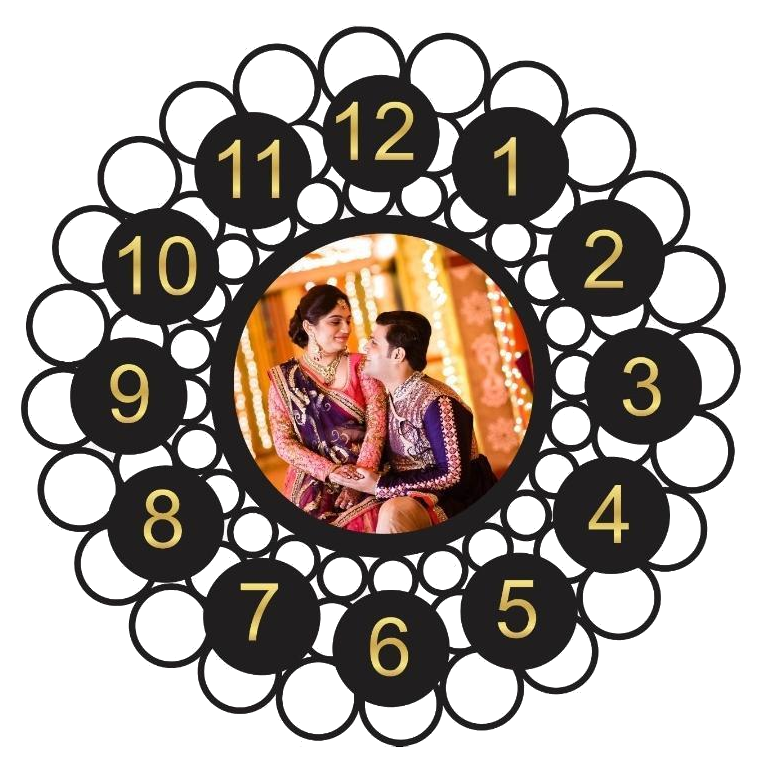 Designer Wall Clock Frame | Single Photo Design