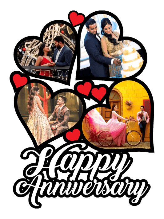 Anniversary Wooden Frame | 4-Photo