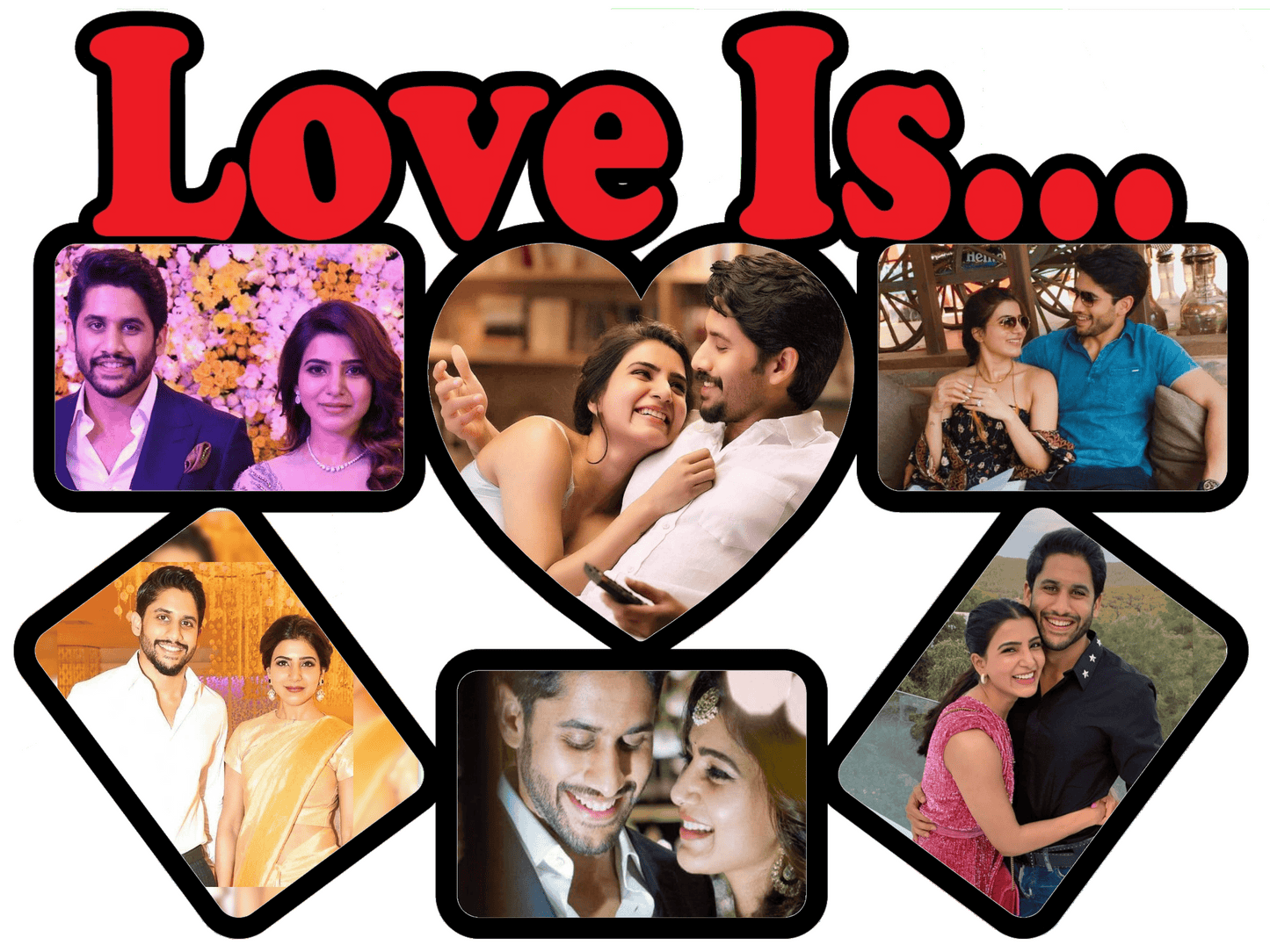 Love Is - 6 Photo - Personalised Collage Photo Frame