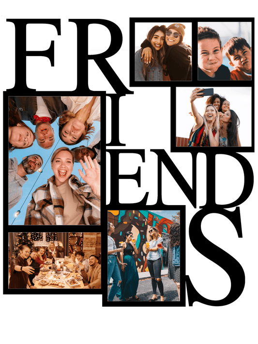 Friends - 6 Pic Personalised Collage Photo Frame