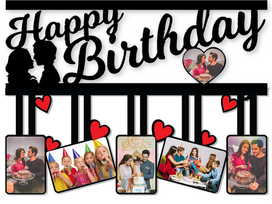 Happy Birthday - 6 Pic Personalised Collage Photo Frame